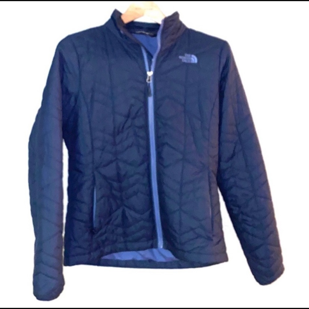 North face quilted jacket- navy blue